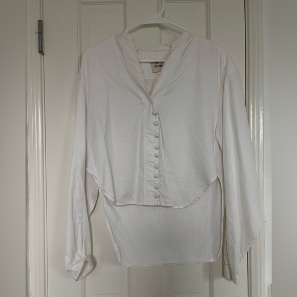 KHAITE Crisp White Button-Down Shirt - Picture 1 of 4